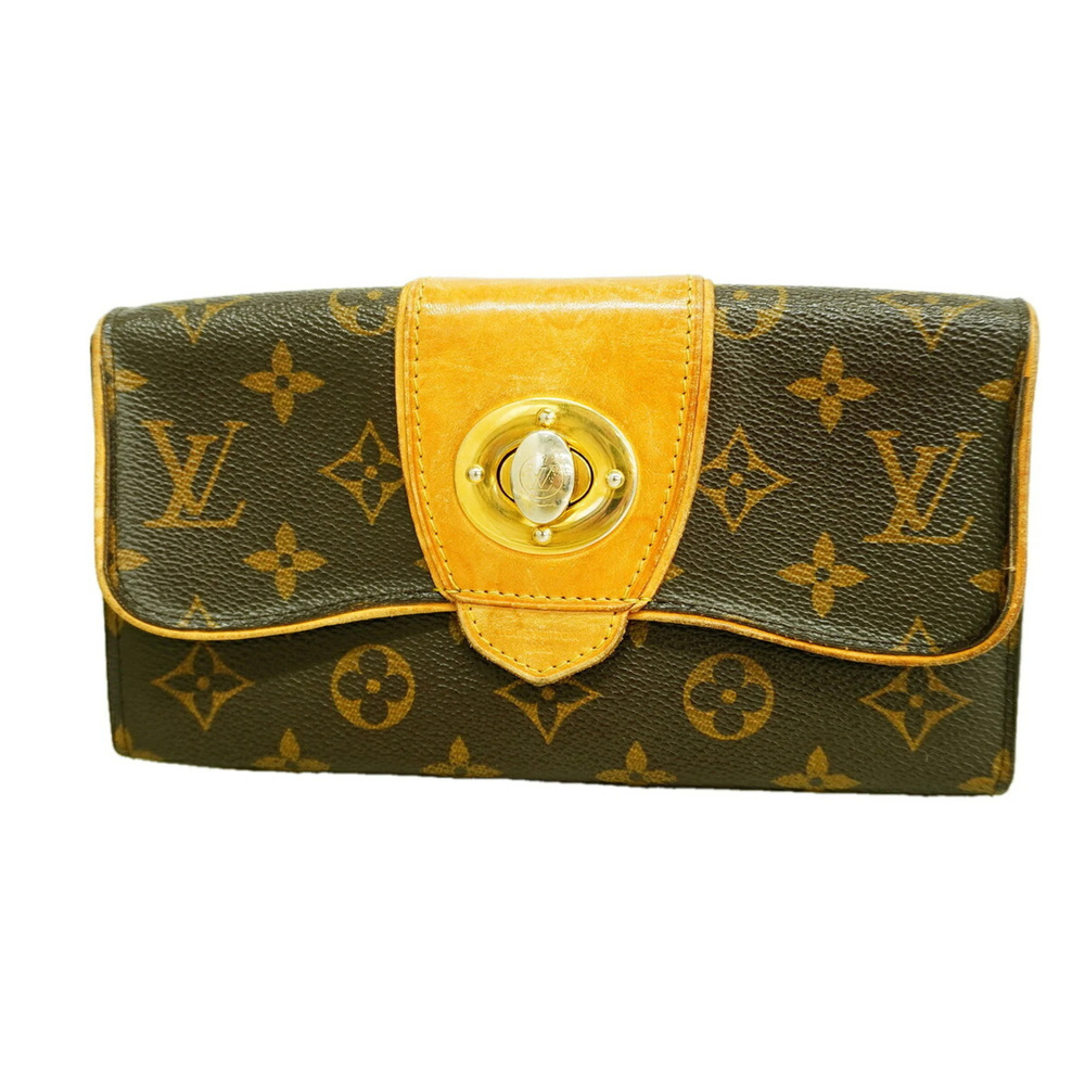 Louis Vuitton Monogram Portefeuille Boétie Long Wallet M63220 Brown Women's